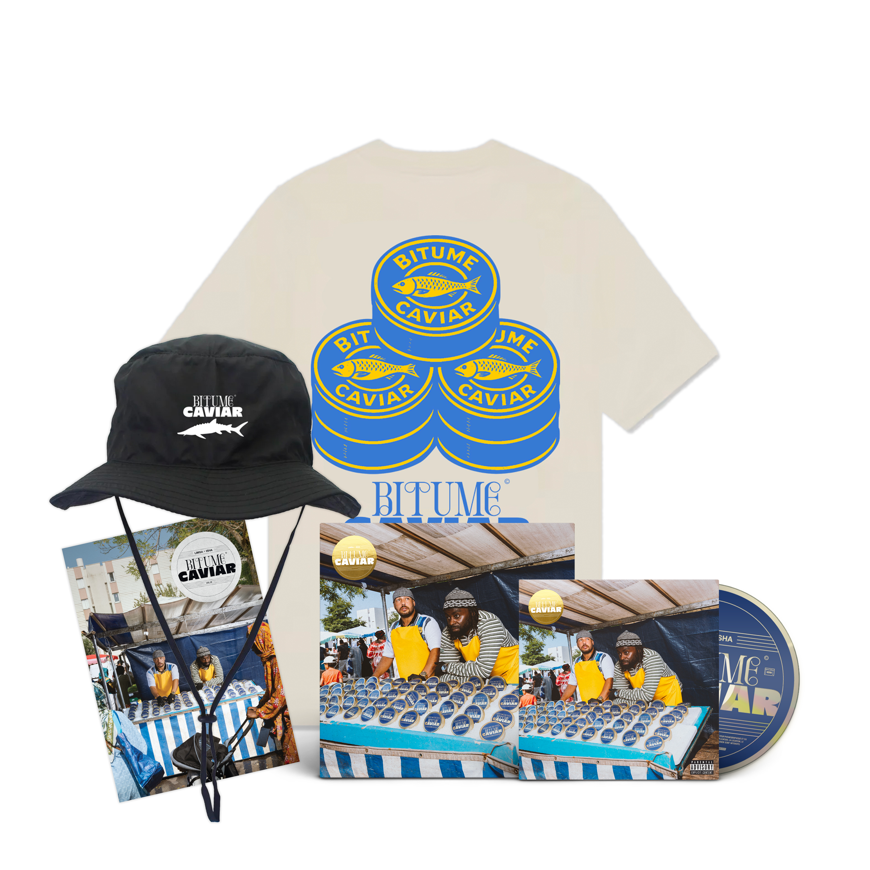 CD + Vinyle + T-shirt + Bob + Poster “Bitume Caviar (Vol. 2)“
