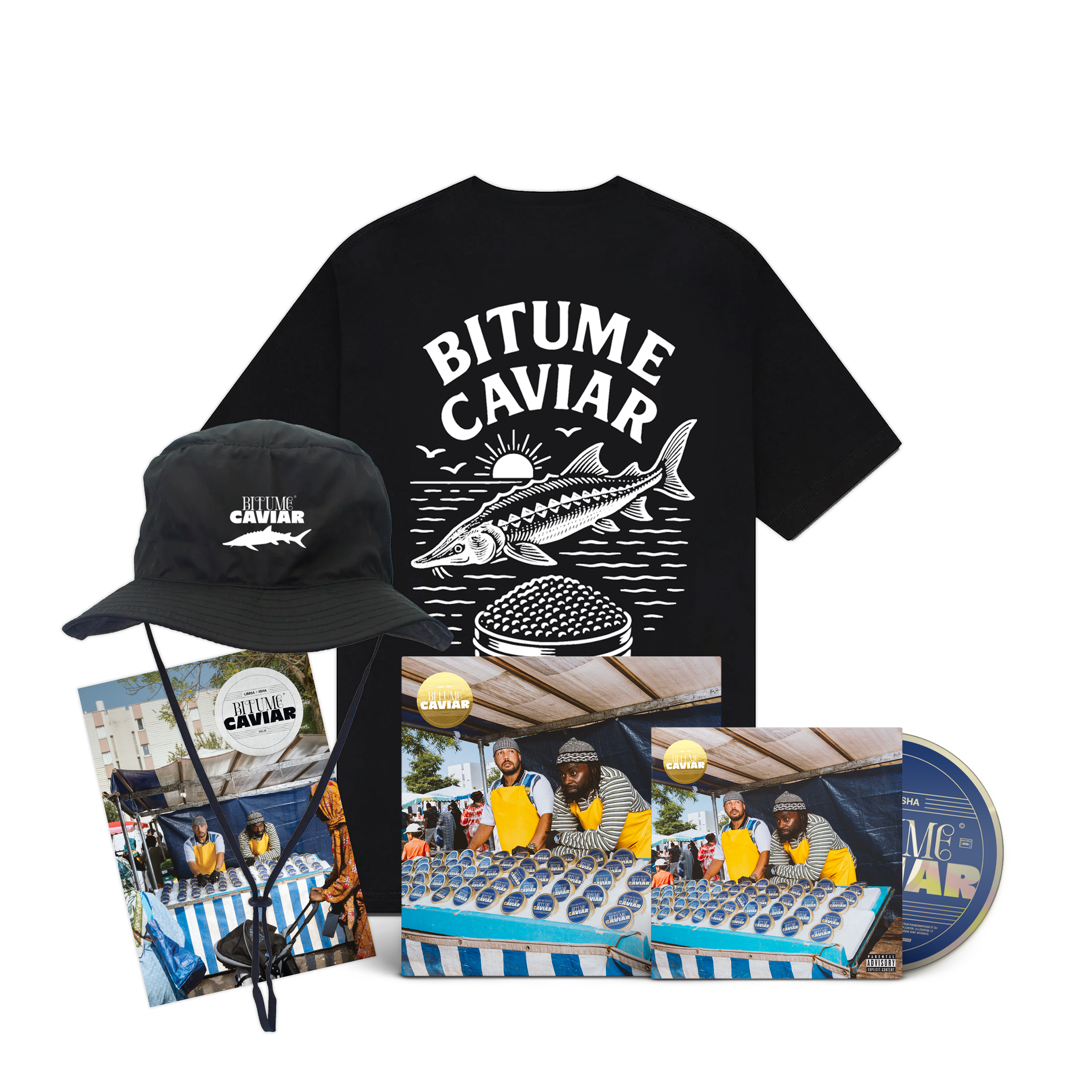 CD + Vinyle + T-shirt + Bob + Poster “Bitume Caviar (Vol. 2)“